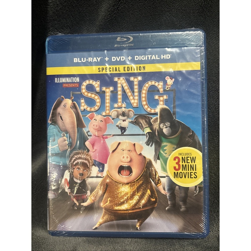 Sing (Blu-ray+DVD, 2016) - Very Good